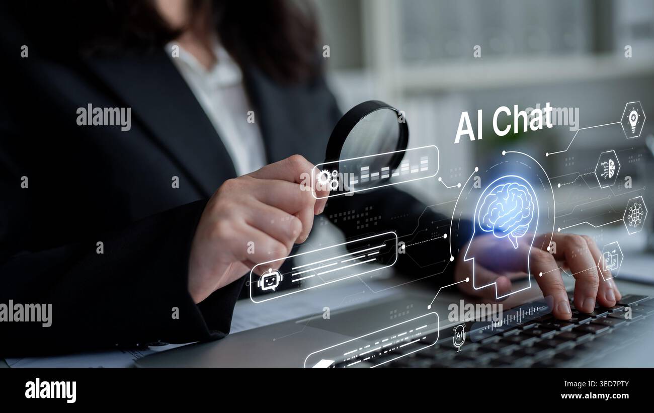 AI chatbot interface for customer support and automated messaging ...