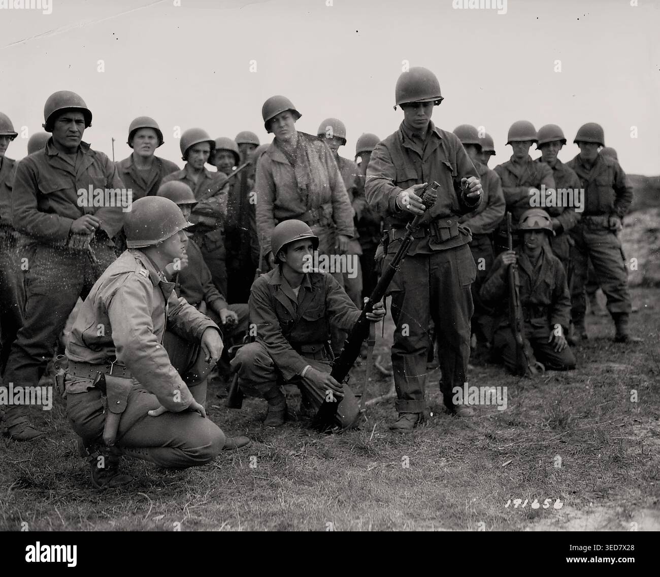 USA (90th Infantry Division) grenade launcher training , mounted on a ...