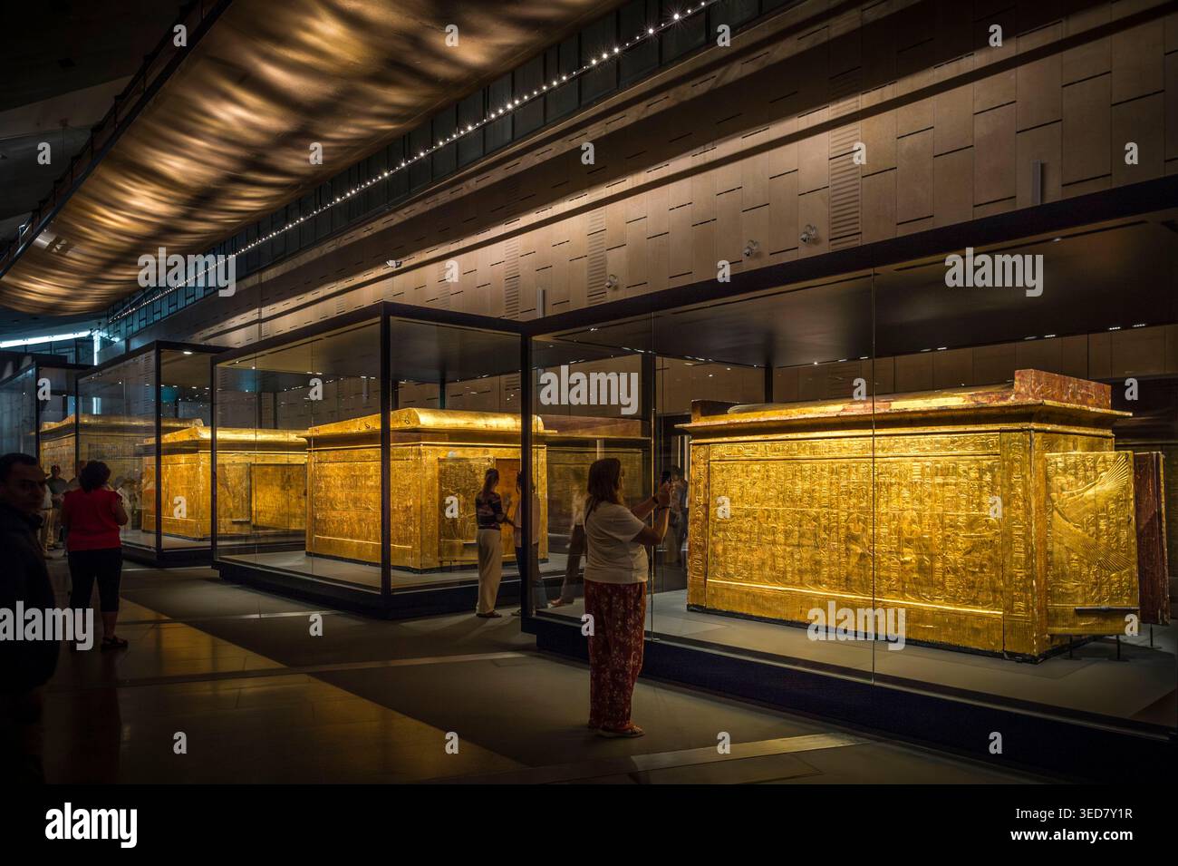 Egypt, Cairo, Giza Plateau, Grand Egyptian Museum (GEM), the hall ...