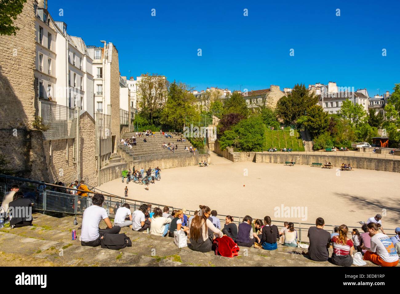 Amphitheater Paris France, Paris, Latin Quarter, the Arenes de Lutece, a Gallo Roman ...