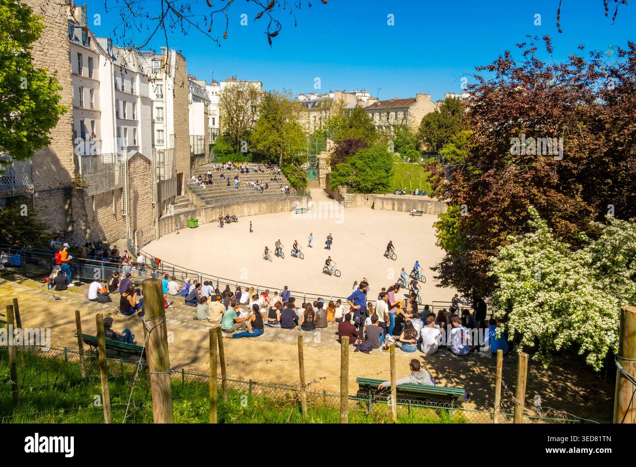 Amphitheater Paris France, Paris, Latin Quarter, the Arenes de Lutece, a Gallo Roman ...