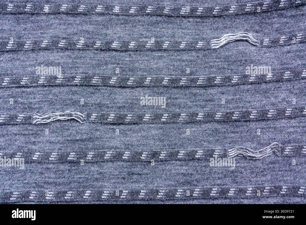 Grey drawstring wool fabric background Stock Photo