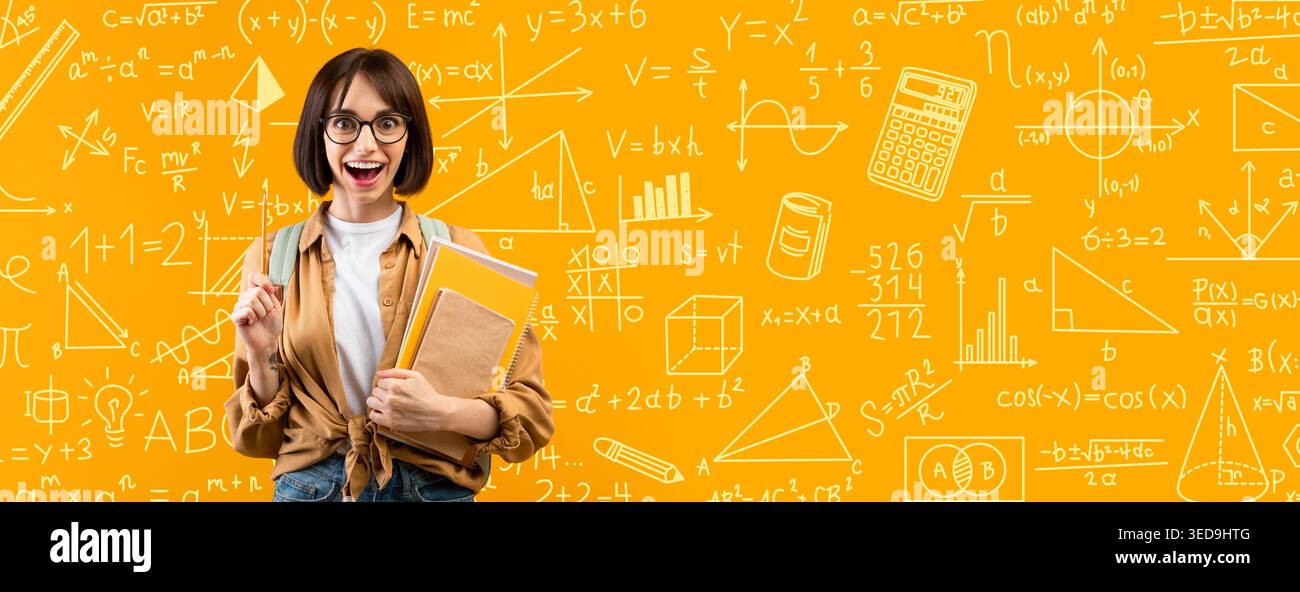 Students Explore Math Concepts With Engaging Visuals in a Collaborative Classroom Stock Photo