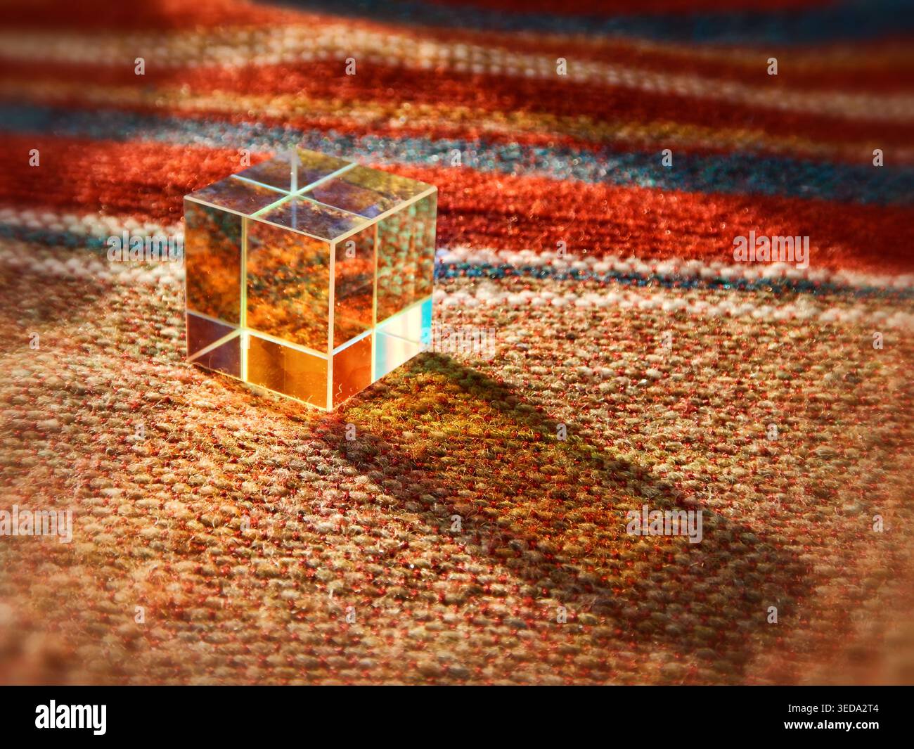 Multicolored prism cube decoration holiday texture Stock Photo