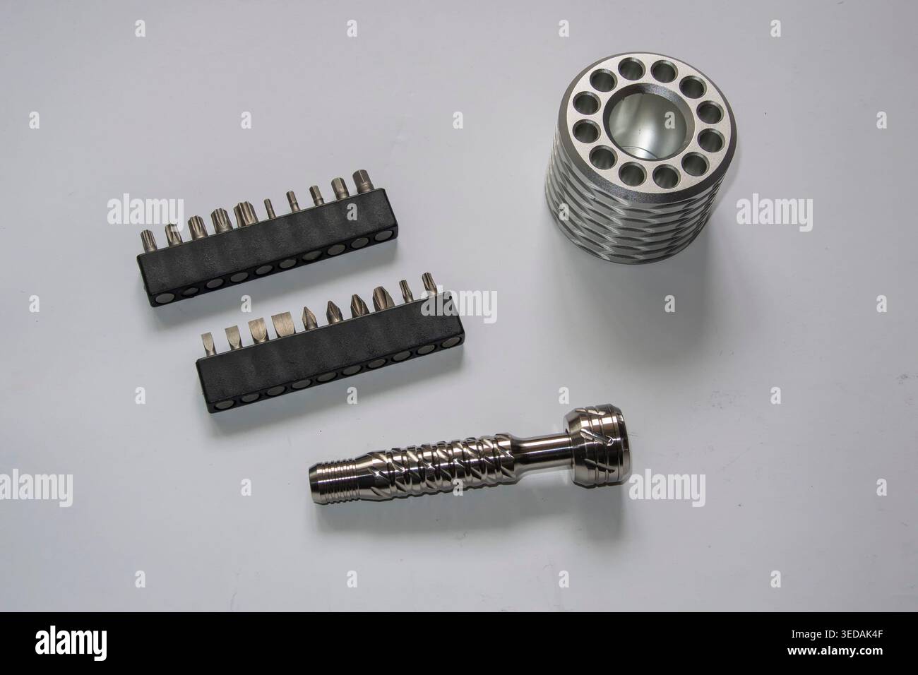 Screwdriver and tools for job and hobby Stock Photo