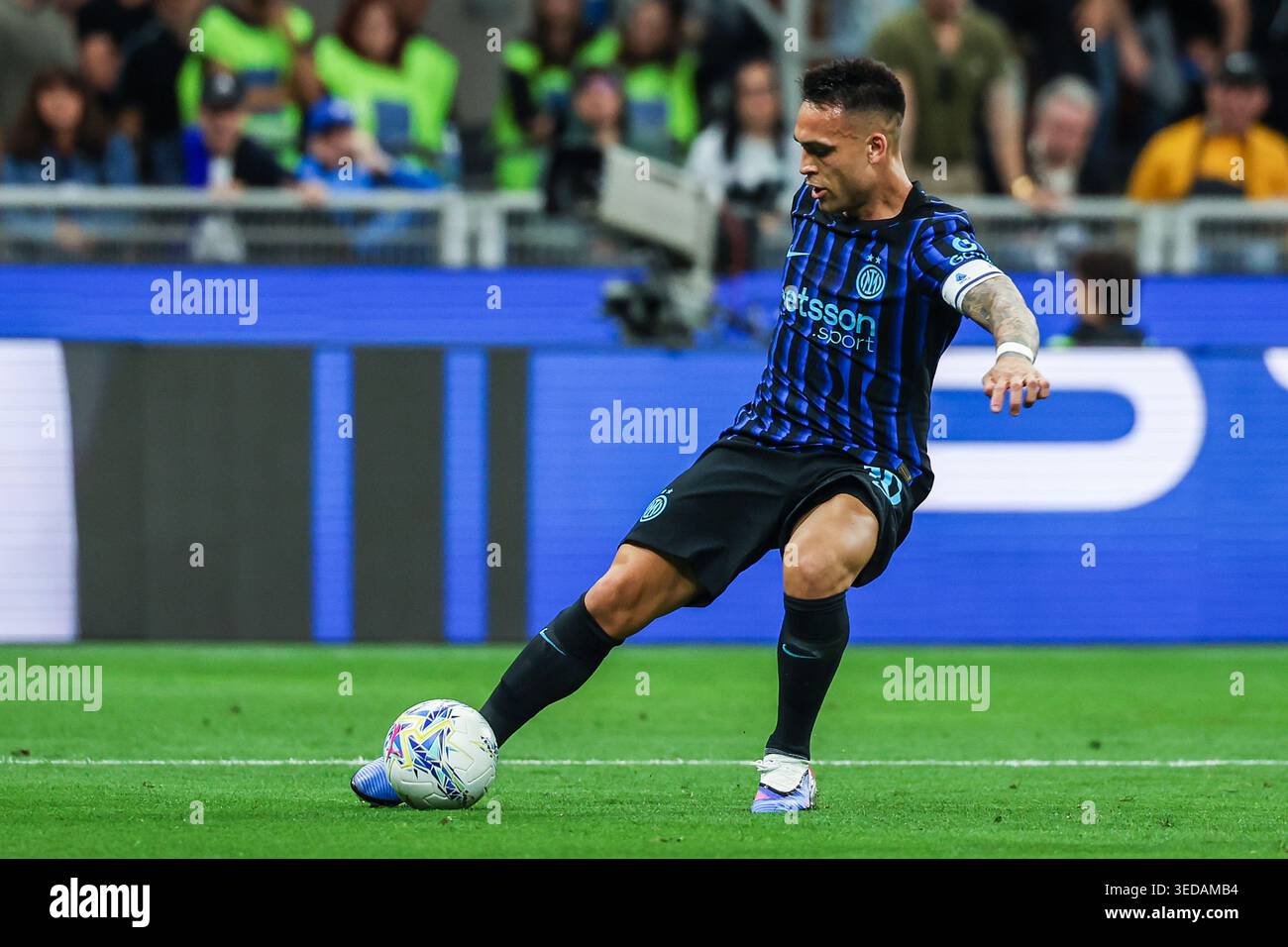 Milan, Italy. 03rd May, 2026. Lautaro Martinez of FC Internazionale seen in action during Serie A 2025/26 football match between FC Internazionale and Parma Calcio 1913 at San Siro Stadium. Final Score ; FC Internazionale 2: 0 Parma. Credit: SOPA Images Limited/Alamy Live News Stock Photo