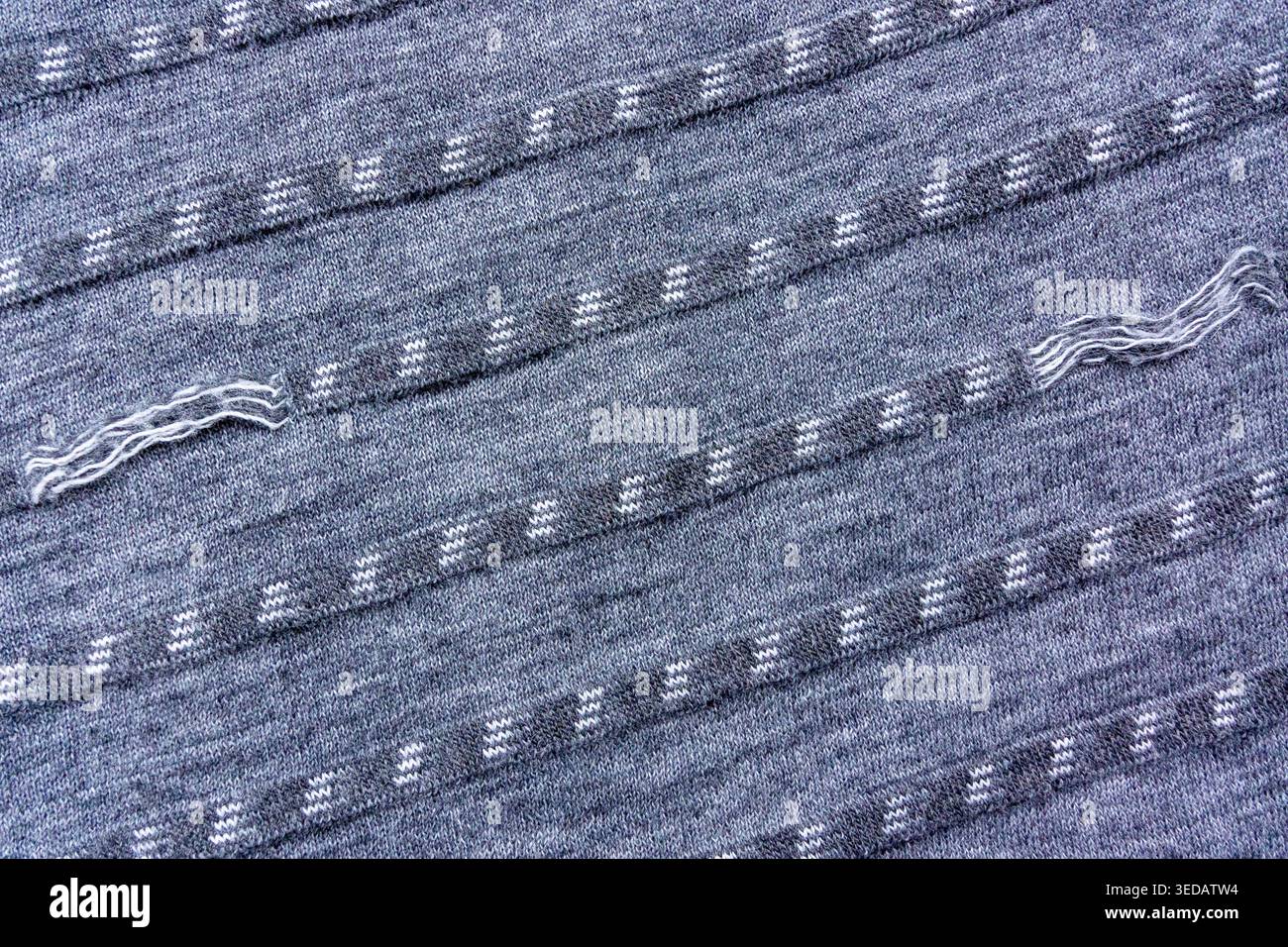 Drawstring grey wool fabric background Stock Photo
