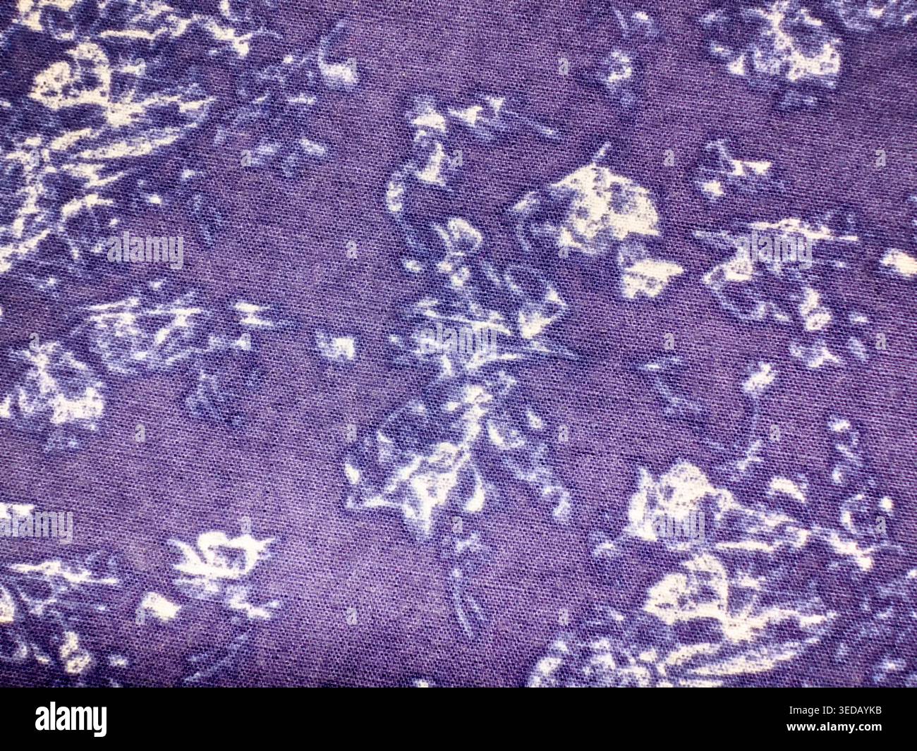 Gradient white smoke on purple fabric texture macro Stock Photo