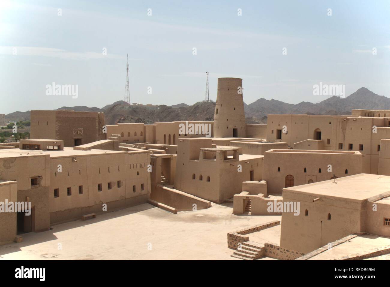 Bahla Fort, a UNESCO World Heritage site in Oman, showing its ...