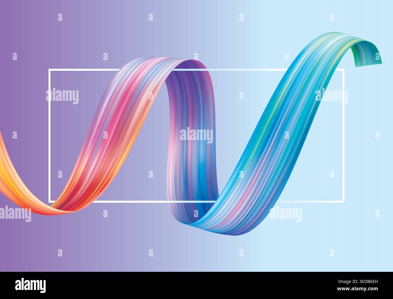 Colorful Curl Abstract Wallpaper Background. Stock Vector