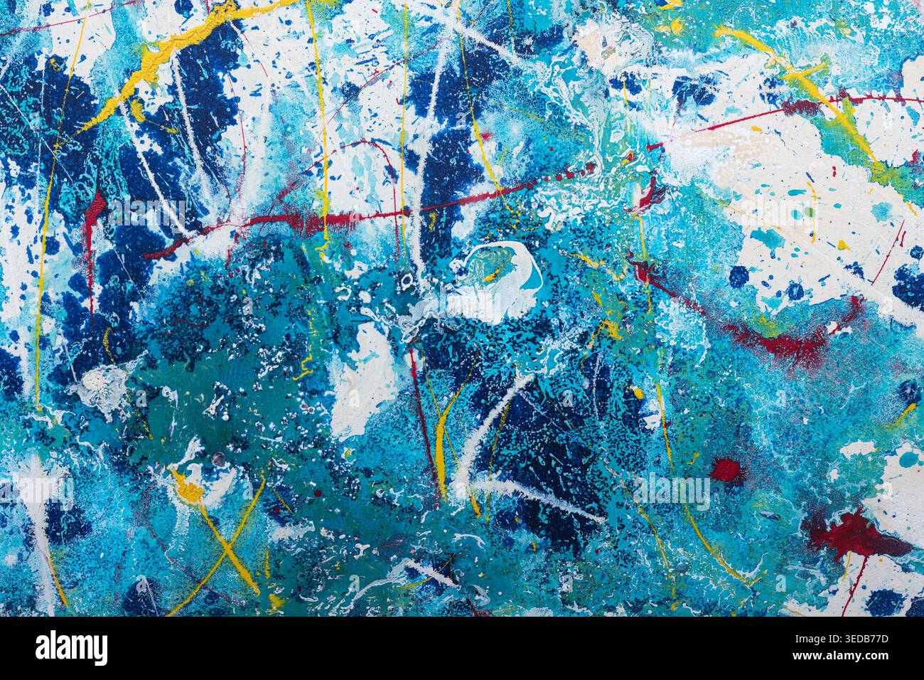 Grunge multicolour painted wall. High resolution abstract color background. Stock Photo