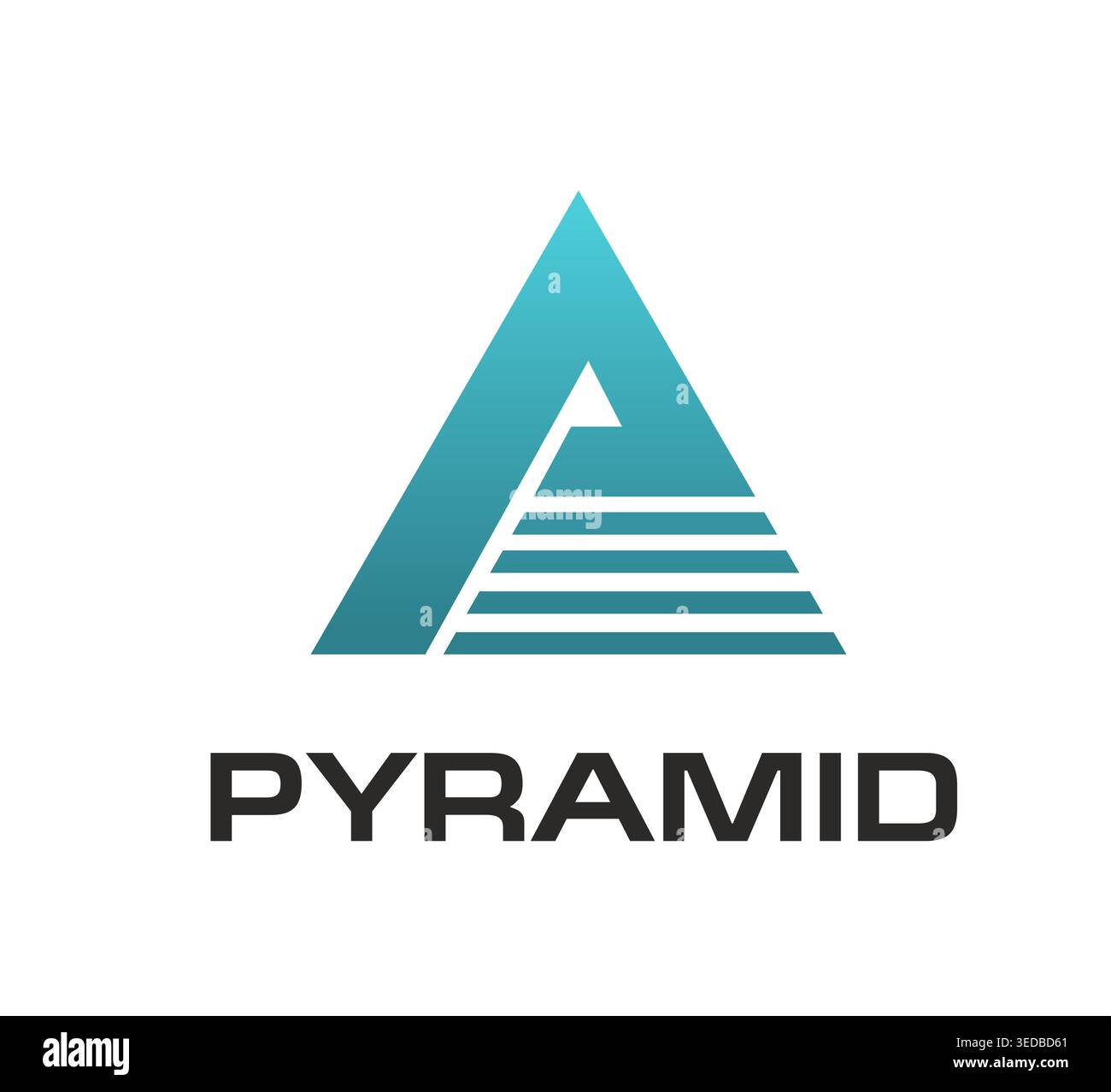 Triangle pyramid icon or abstract mountain symbol Stock Vector