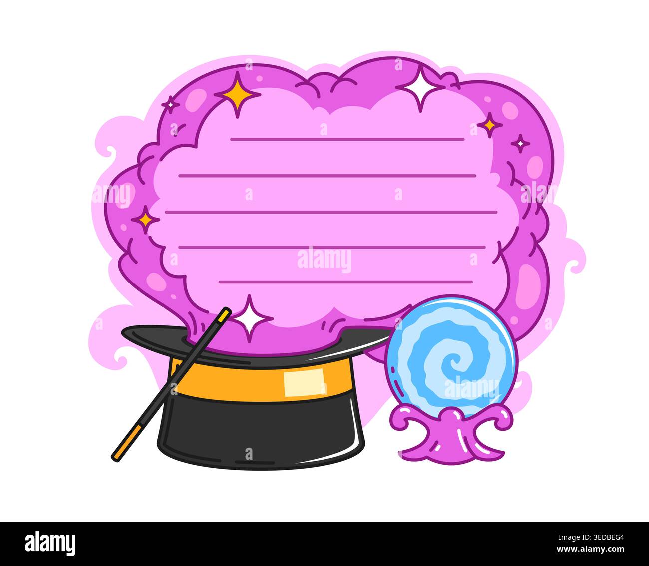 Big top circus kids memo note frame or sticker Stock Vector