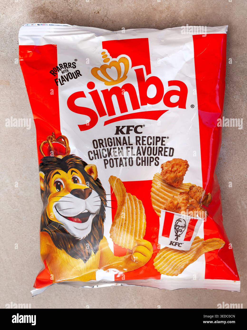 Chicken Simba Full packet of Simba KFC original recipe chicken flavored potato chips ...