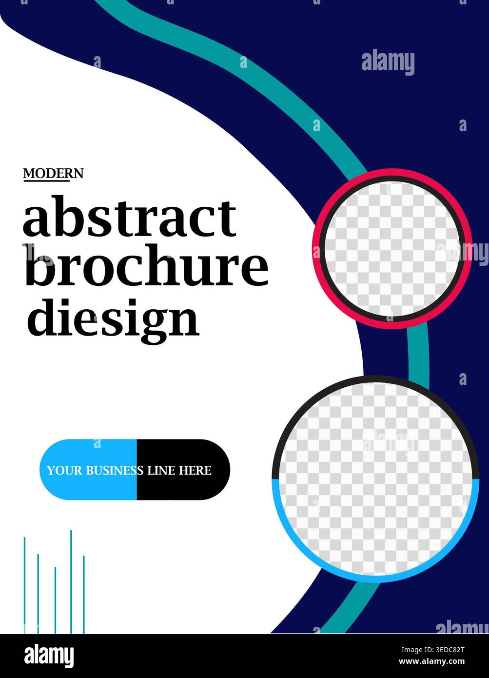 Modern Abstract Brochure Design with Geometric Shapes Stock Vector