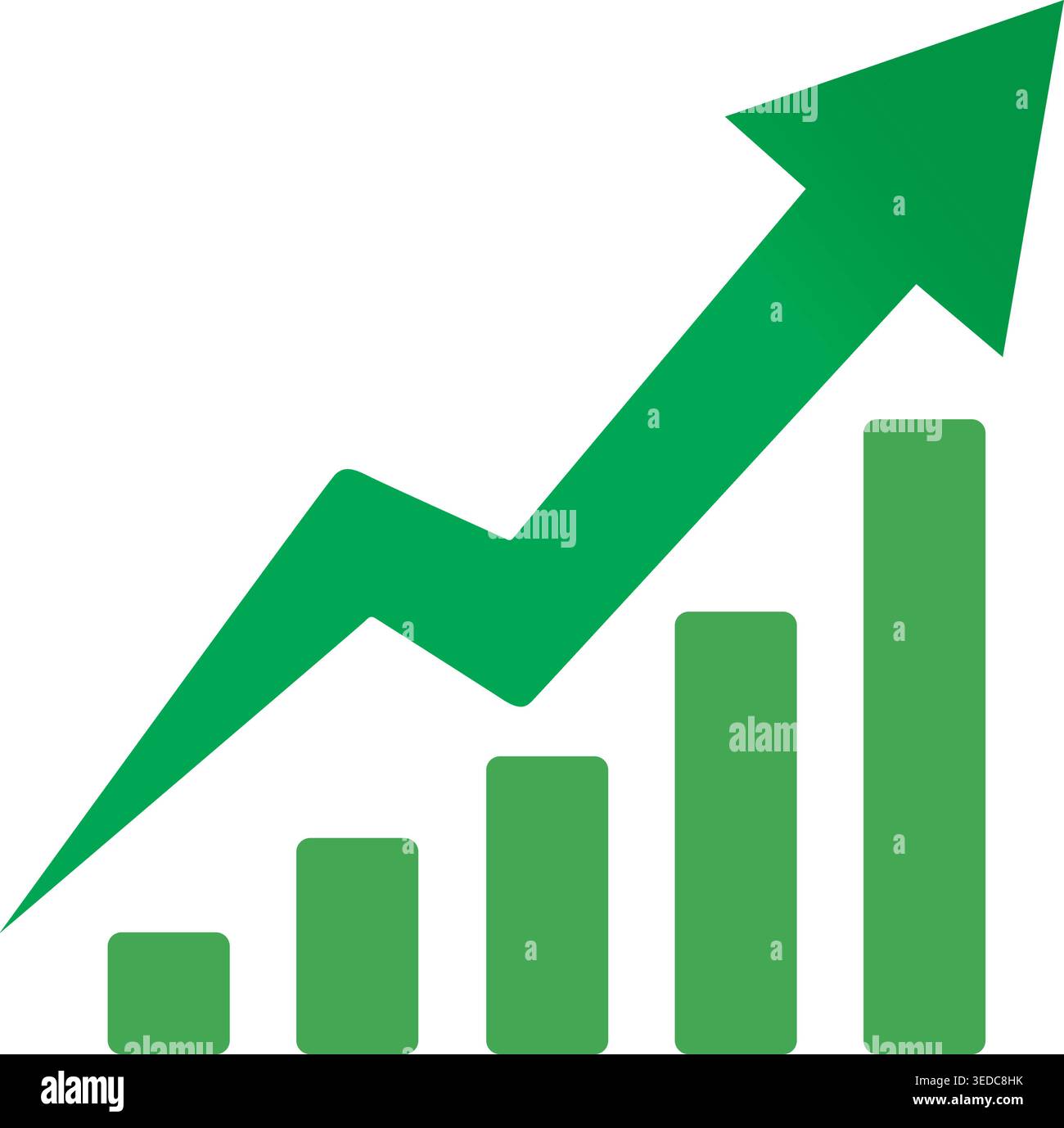 Bar chart upward icon hi-res stock photography and images - Alamy