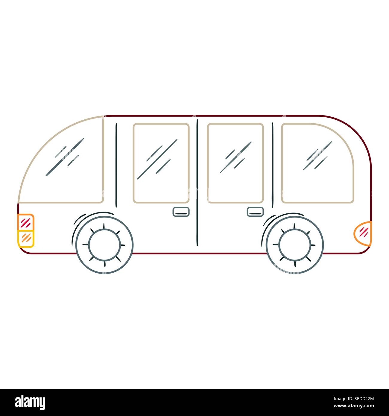 Kids line school bus hi-res stock photography and images - Alamy