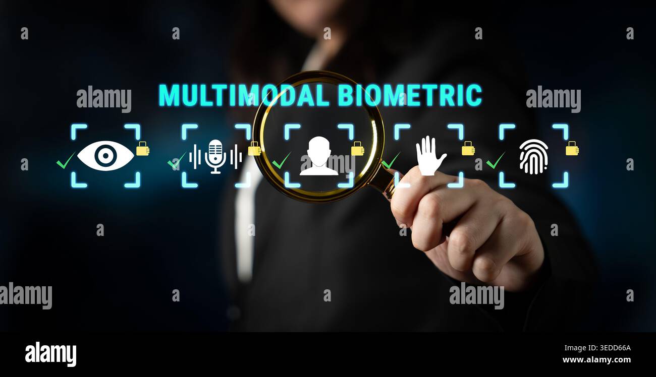 Exploring Multimodal Biometric Technologies for Enhanced Security and Identification Methods in Modern Systems Haptic. Stock Photo