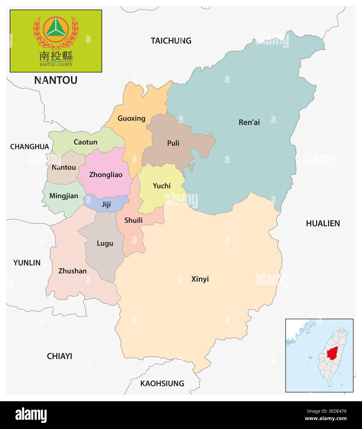 Administrative Map Of Nantou County Taiwan Stock Photo Alamy Administrative Map Of Nantou County Taiwan Stock Photo Alamy