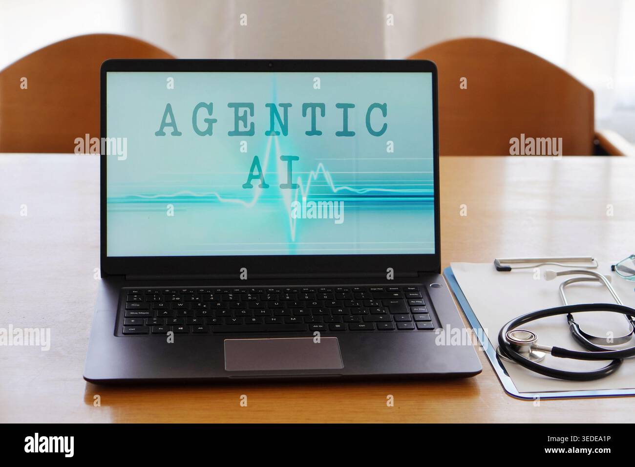 agentic AI. Artificial intelligence and medicine concept. medical ...