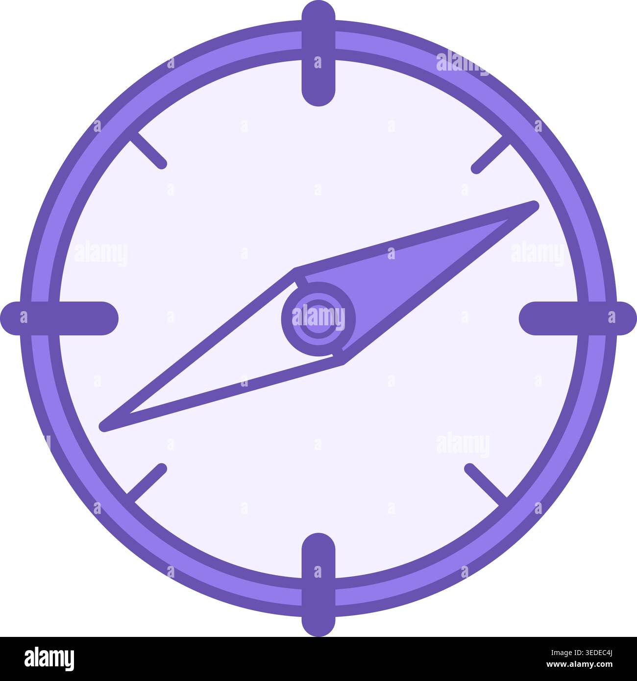Colored Navigation Icon. Compass Vector Icon. Travel and Vacation Concept Stock Vector