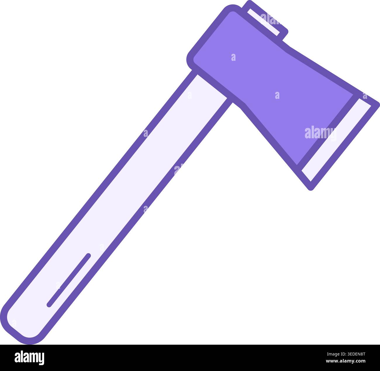 Axe Color Icon. Travel Equipment Vector Icon. Camping and Tourism Concept Stock Vector