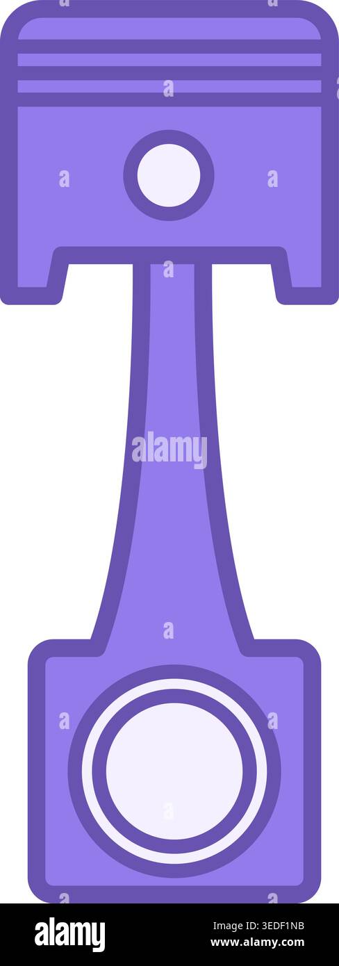 Colored Piston Icon. Car Engine Piston Vector Icon. Vehicle Detail. Car service concept Stock Vector