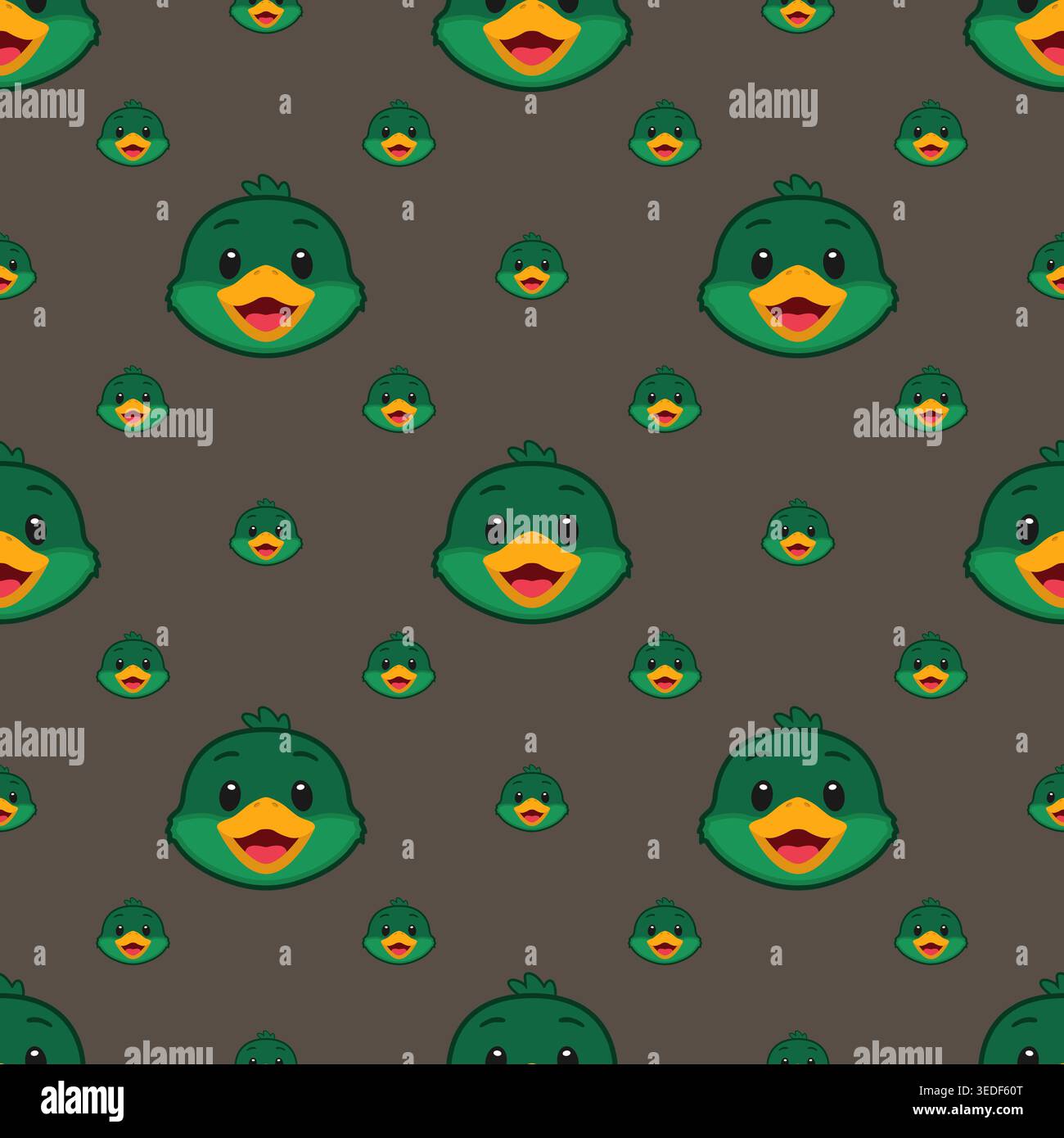Vector seamless pattern of a duck on a background Stock Vector