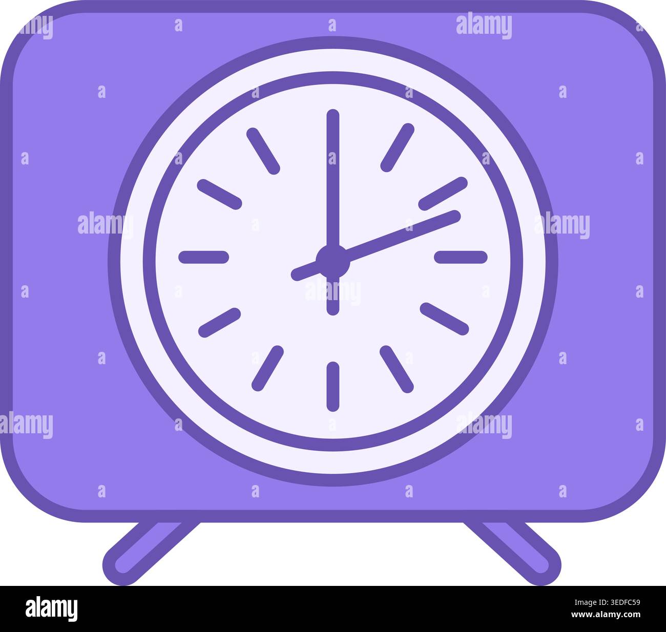 Colored Clock Icon. Vector Icon. Working Hours. Interior Item. Office Concept Stock Vector