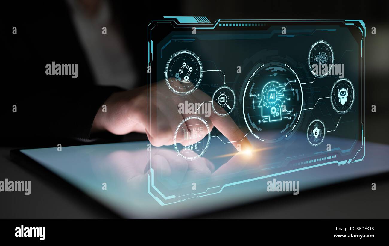 Command Module Ai Smart AI command center concept for monitoring industry system ...