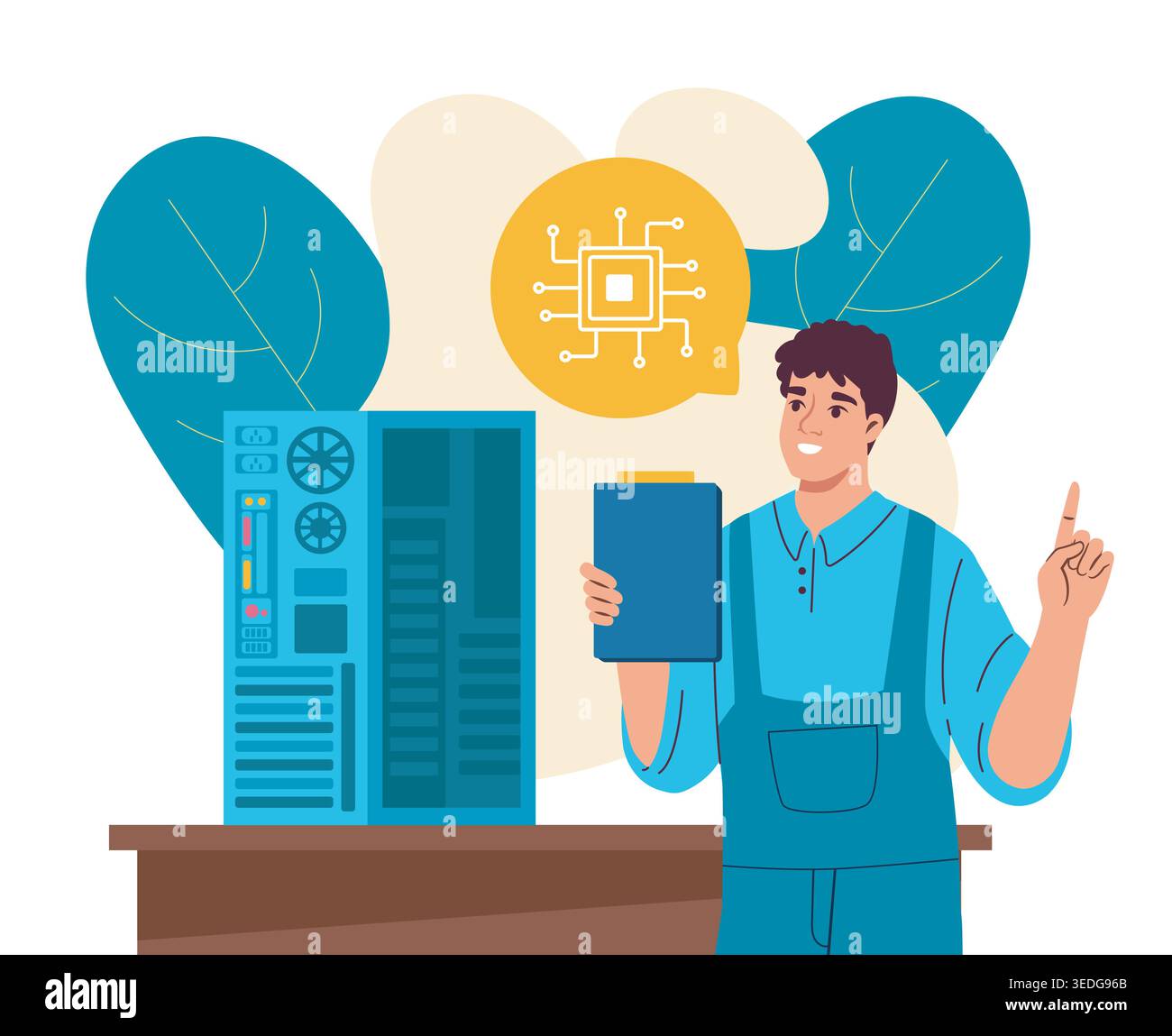 Tech support concept. Vector illustration Stock Vector