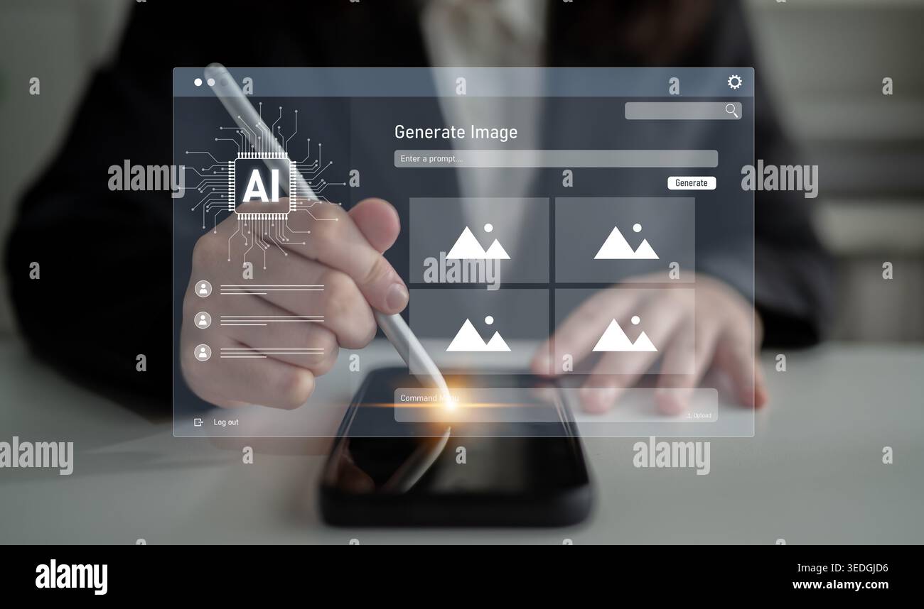 Algorithm Image Generation AI image generator interface enables image, AI, and generator process ...