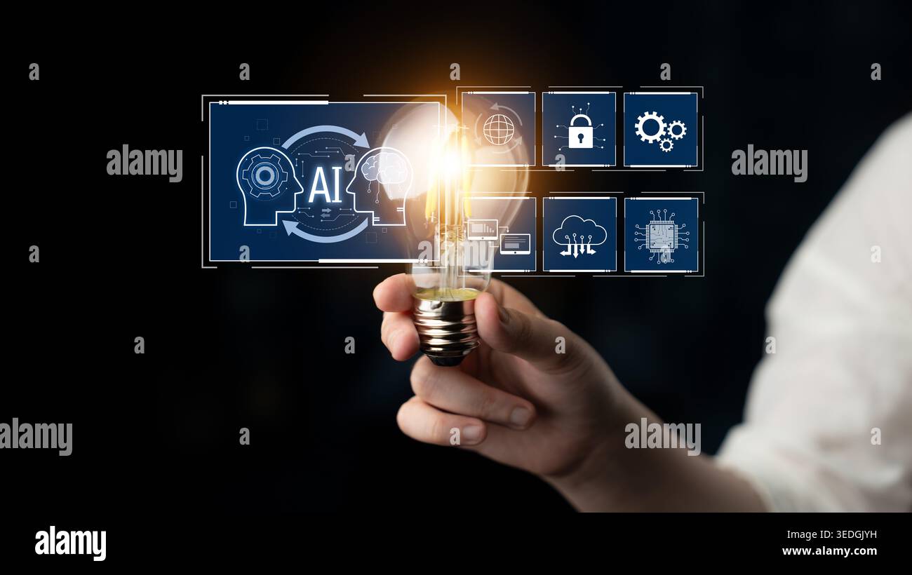 AI system integration improves artificial intelligence platform. AI system integration enhances automation, secures data, supports cloud, and AI Stock Photo