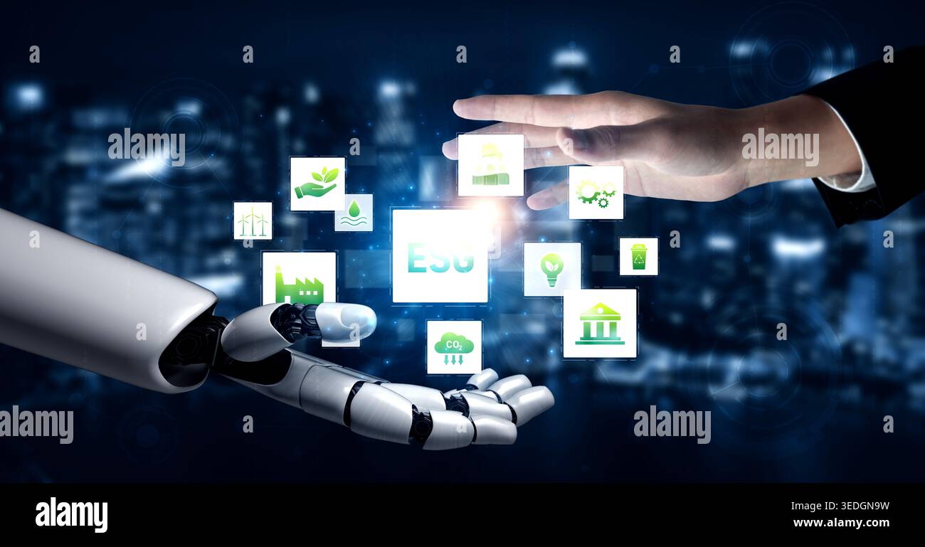 AI enhances chatbot interface by streamlining chatbot, communication, and AI support into one intelligent conversational platform Vouch Stock Photo