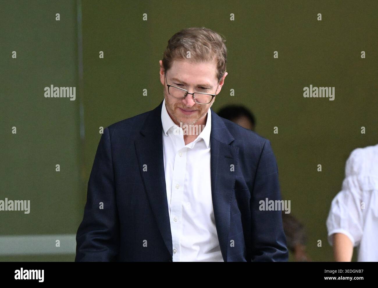Defence barrister Angus Edwards KC is seen outside the Supreme Court in ...