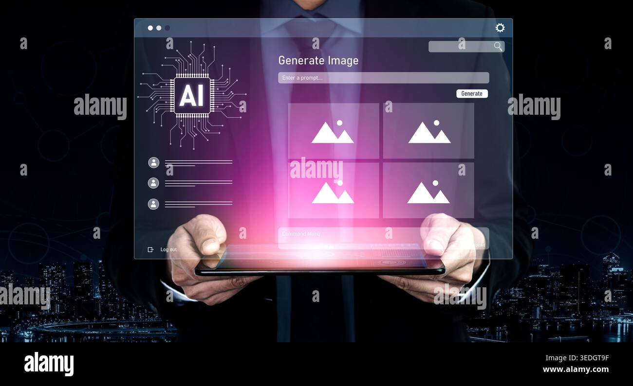 Algorithm Image Generation AI image generator interface enables image, AI, and generator process ...