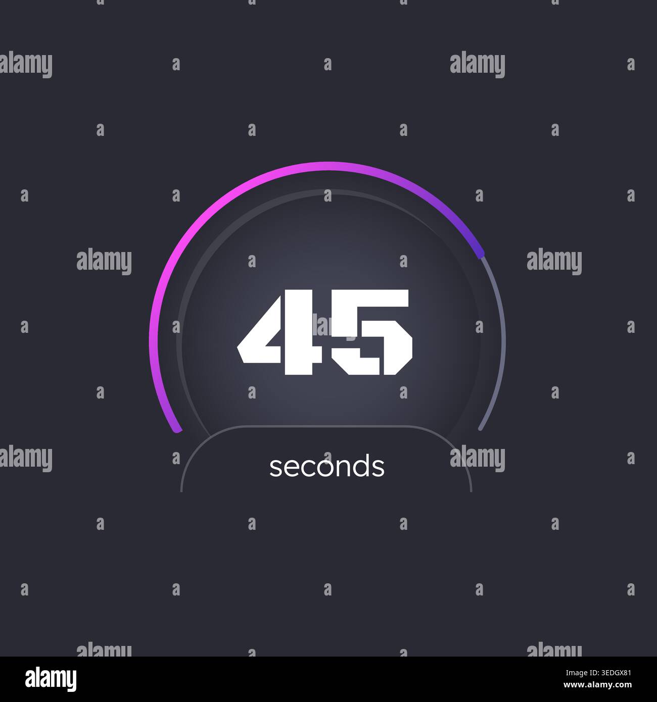 Business deadline countdown timer on dark background Stock Vector