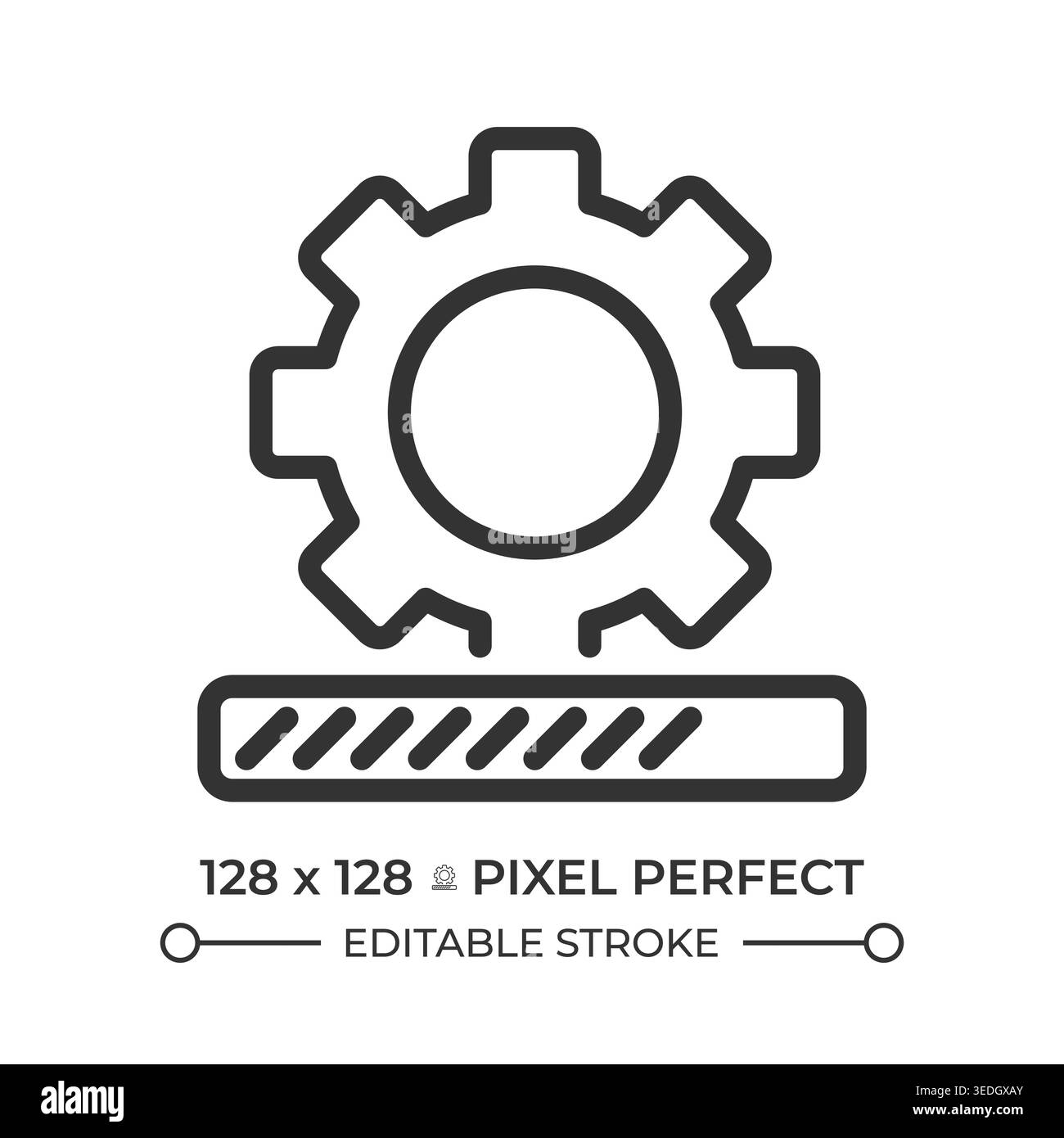 Deploy pixel perfect line icon Stock Vector