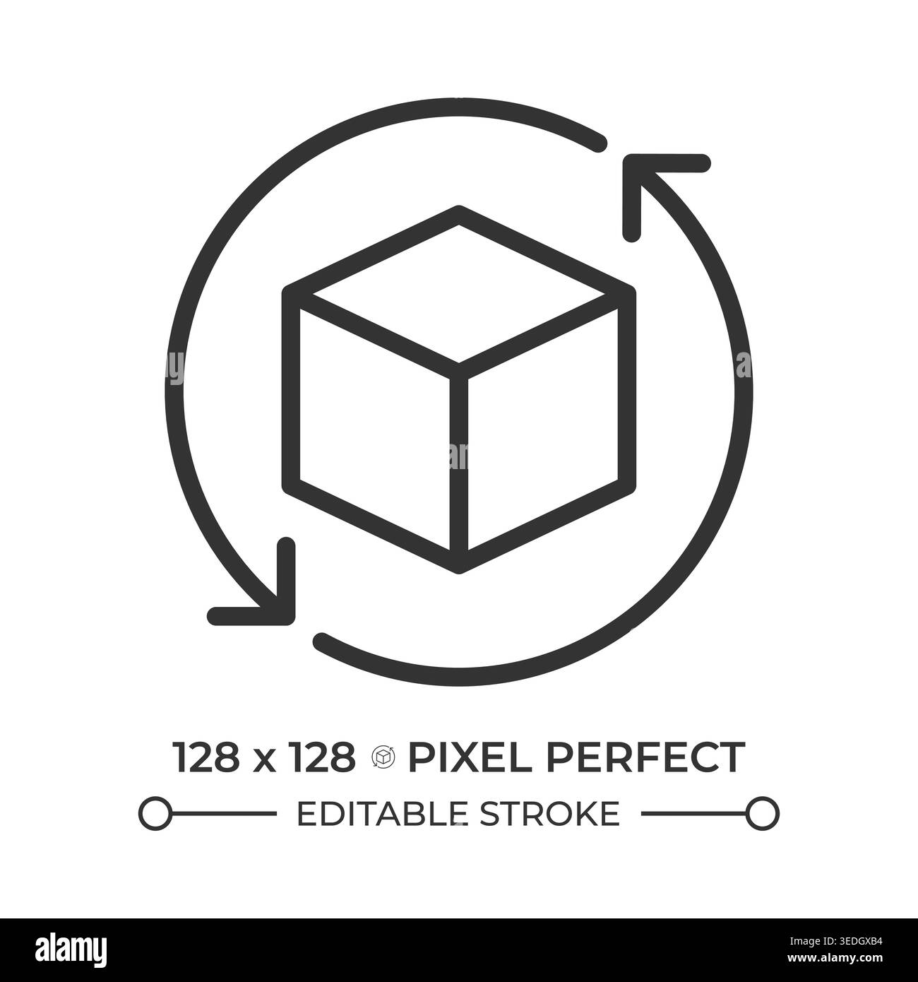 Continuous delivery pixel perfect line icon Stock Vector