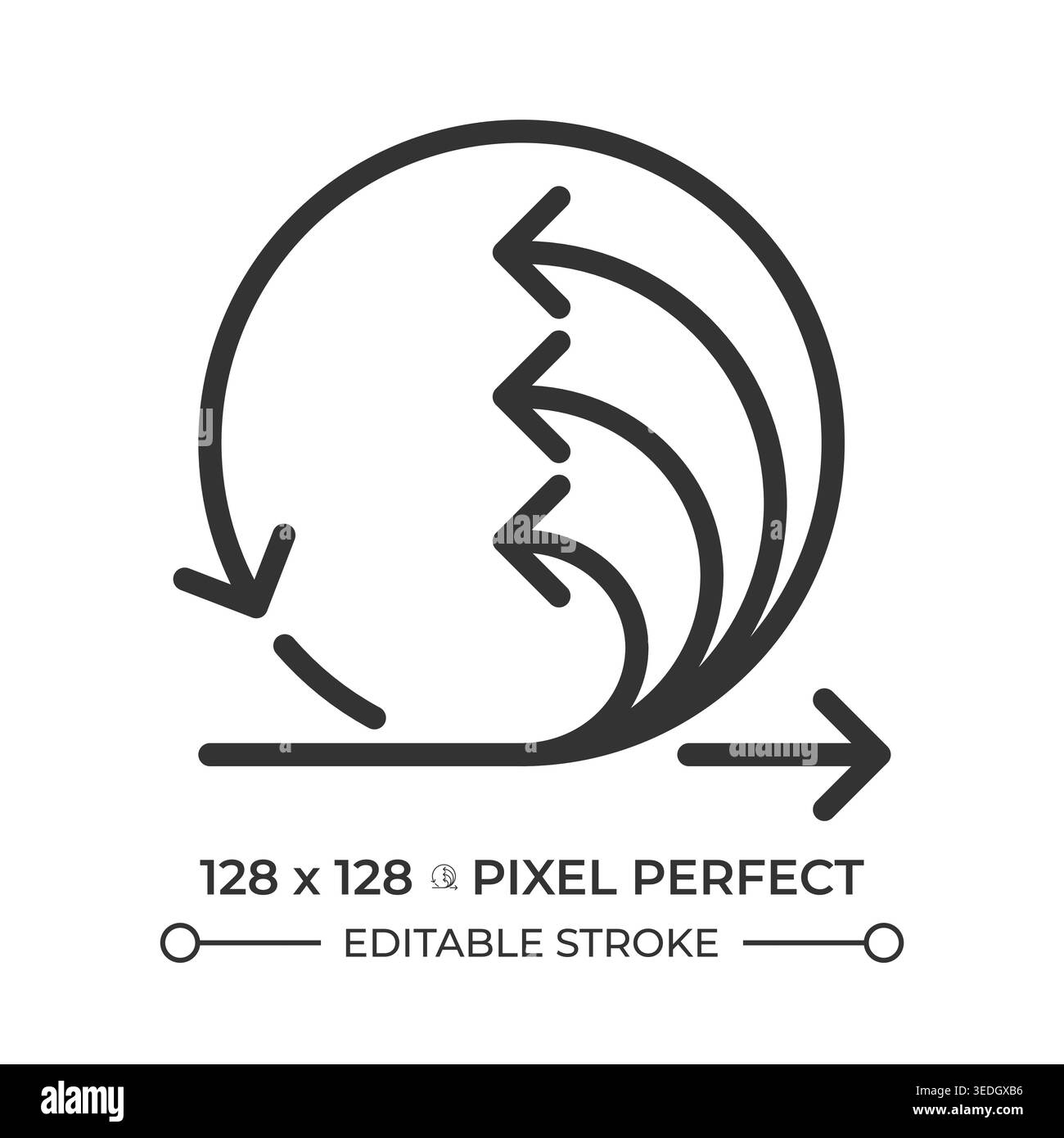 Extreme programming pixel perfect line icon Stock Vector