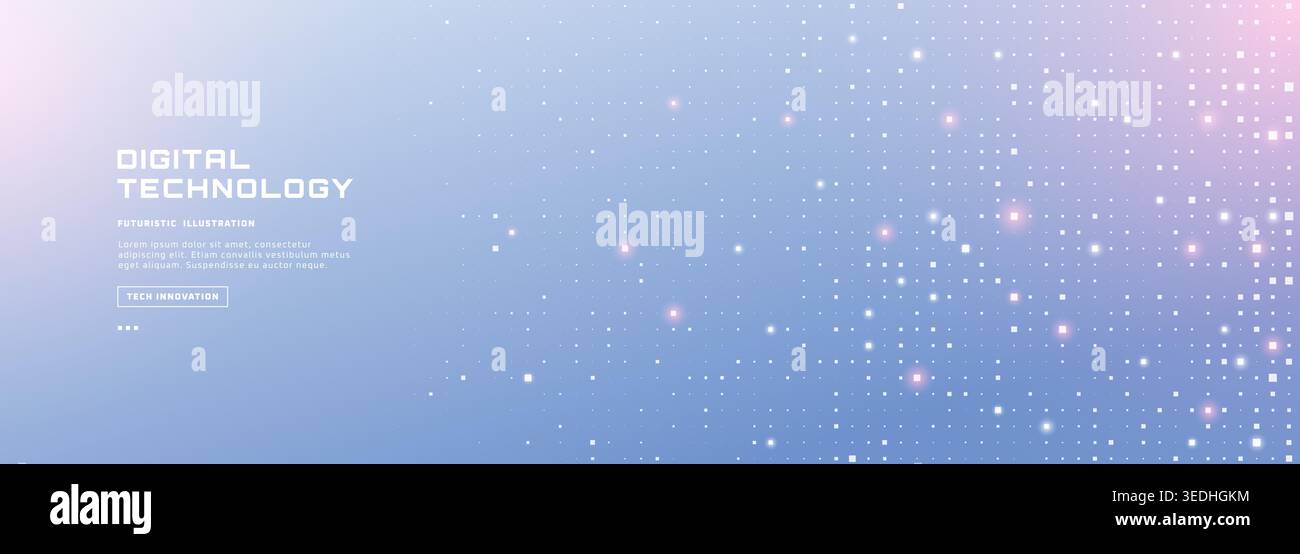 Futuristic AI technology vector with blue abstract background Stock Vector