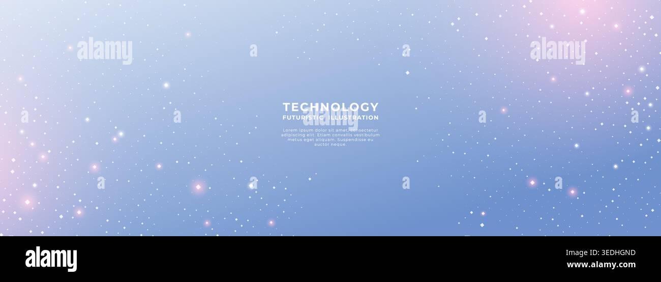 Abstract blue background with AI data patterns, light effects Stock Vector