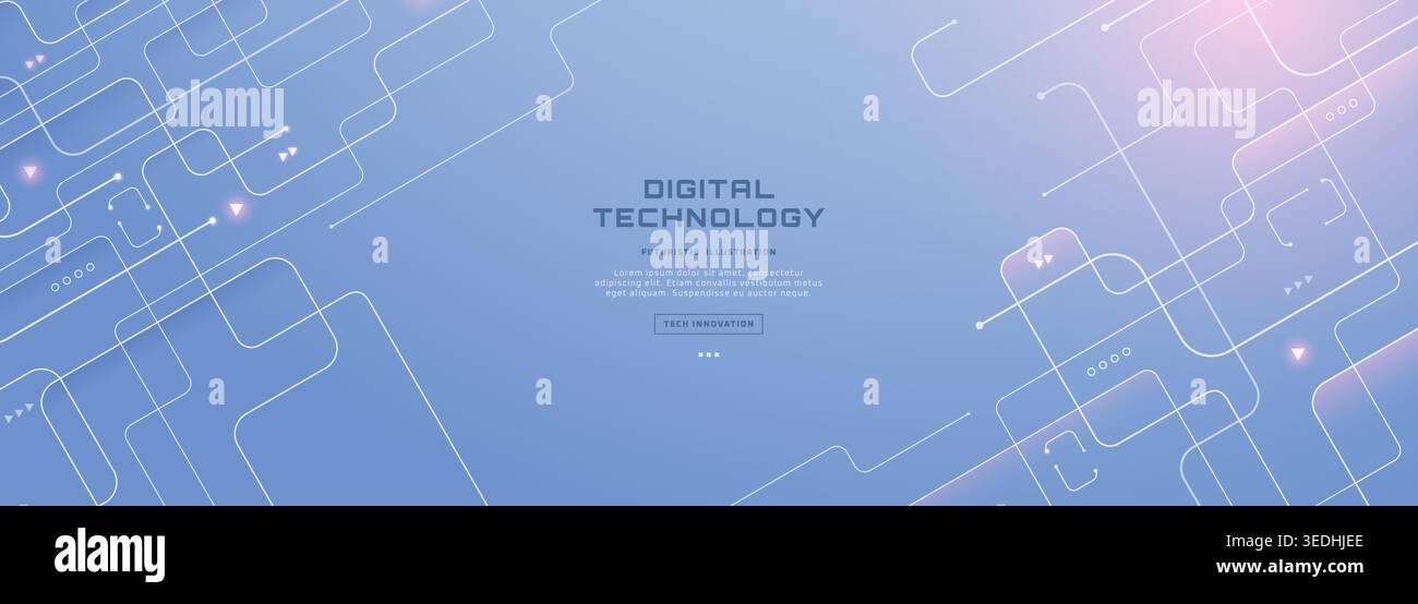 Vector technology background featuring AI chip Stock Vector