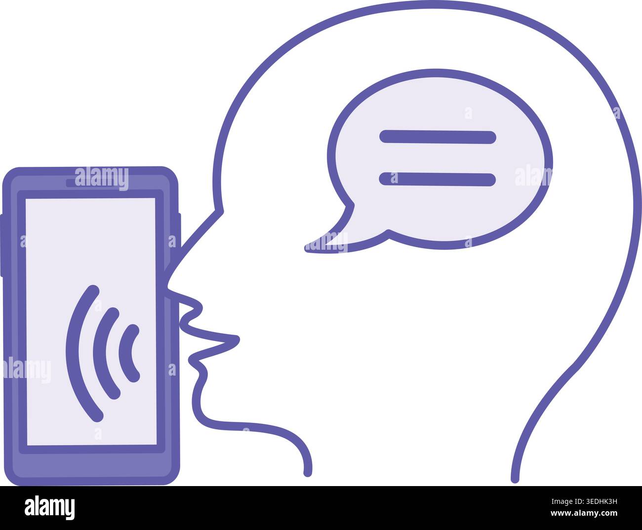 Colored Talking Icon. Vector Illustration. Man Talking on Phone. Concept Speaking Stock Vector