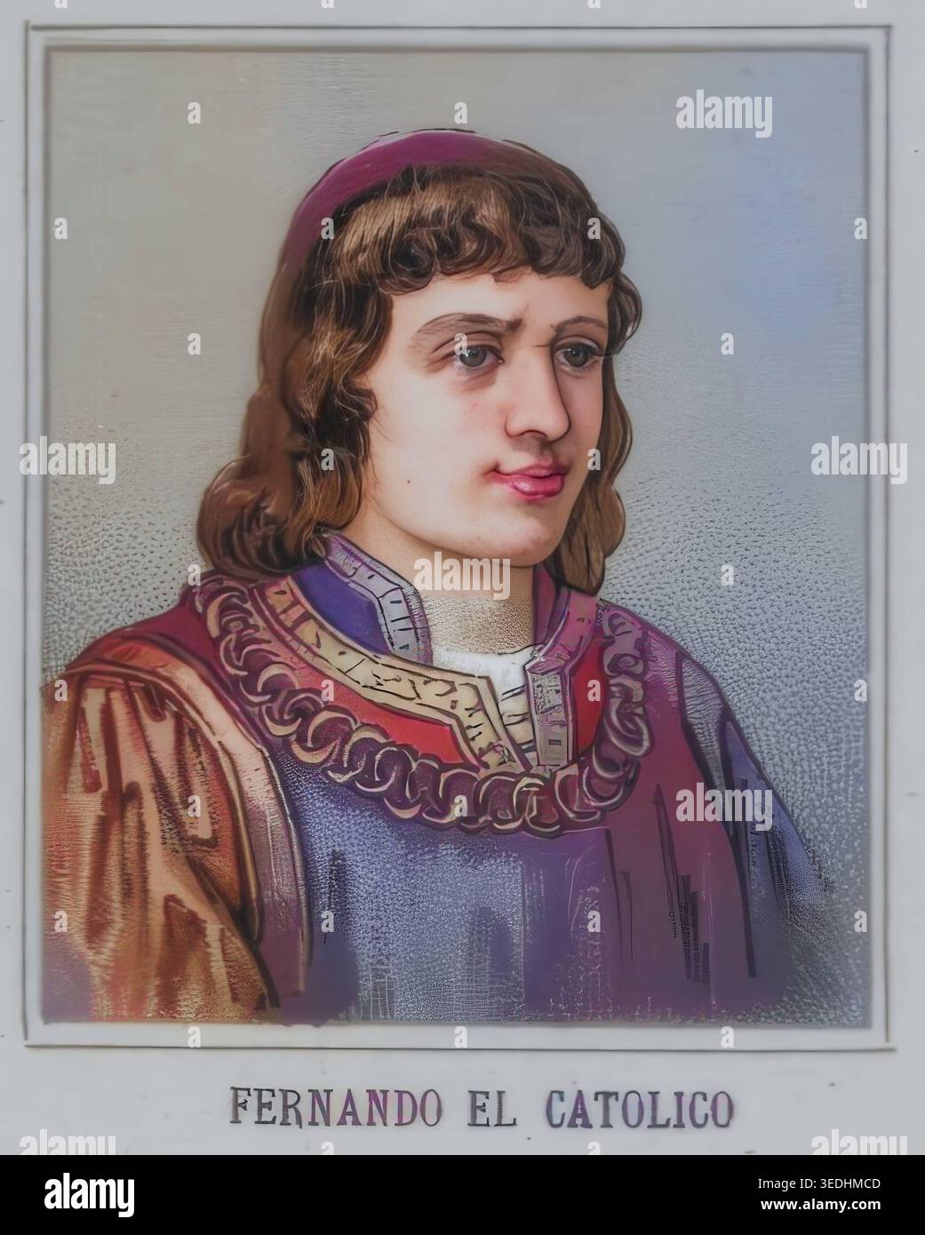 Busto Fernando El Católico – Figura De Resina Escala 1/6, Pintada A Mano En España (10 Cm)