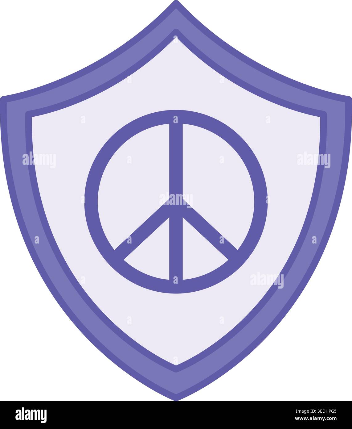 Colored Peace and Security Icon. Vector Illustration. International Symbol, Sign, Logo. World Refugee Concept Stock Vector