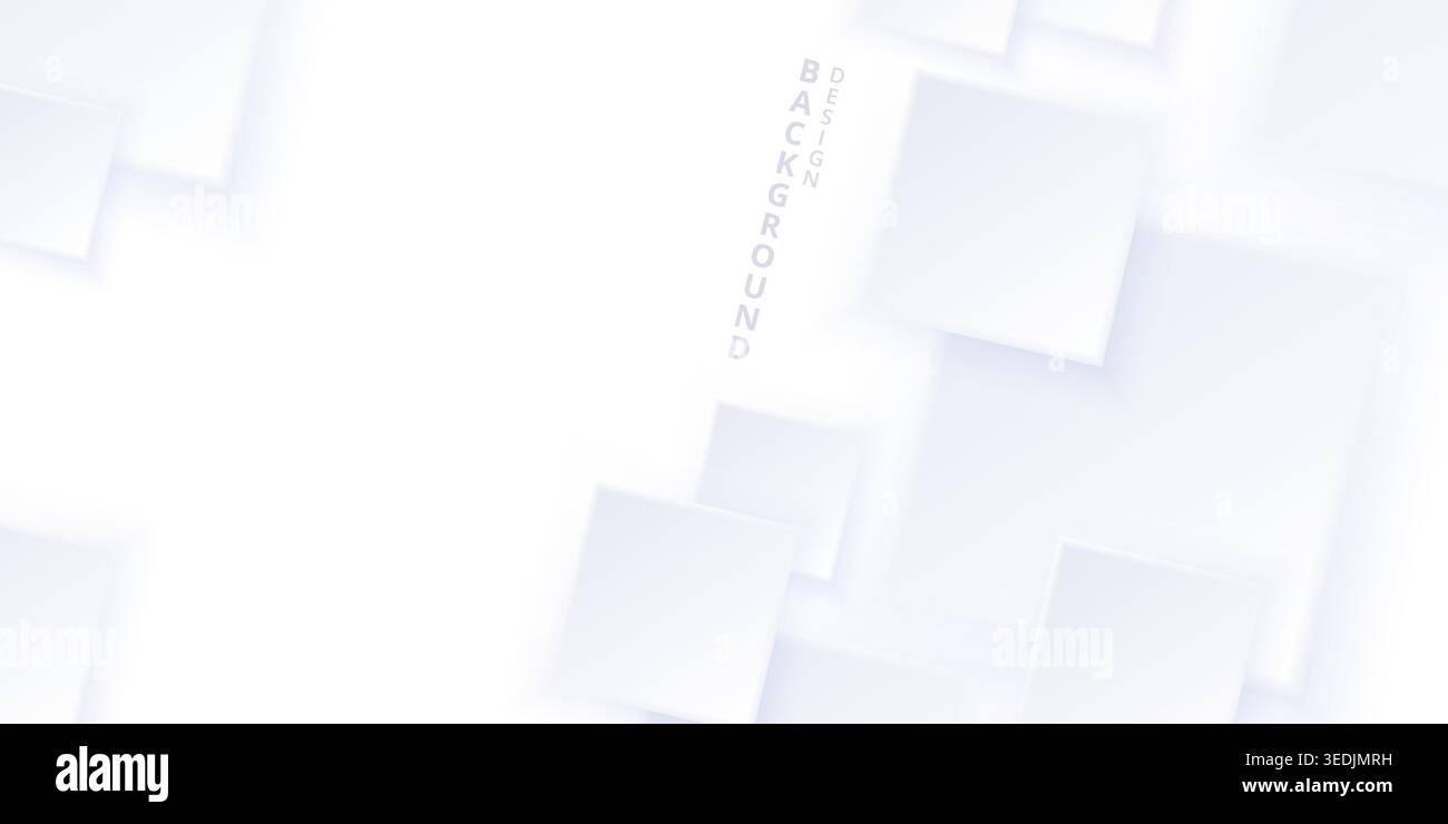 abstract background white color rectangular style neumorphic design Stock Vector