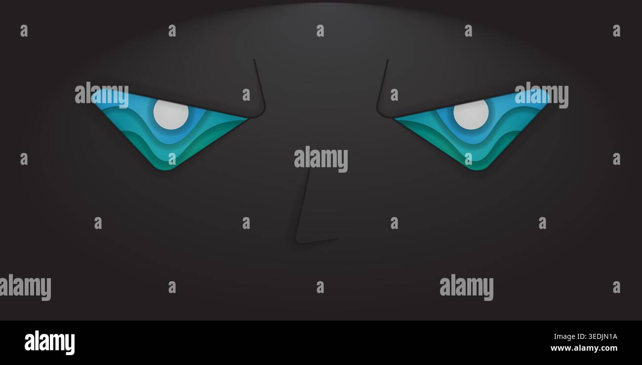 serious face, angry face background design Stock Vector