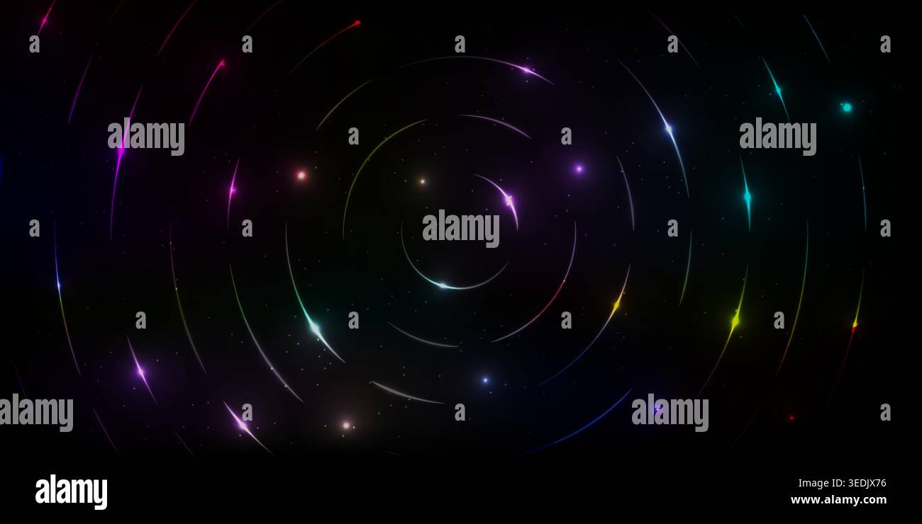 outer space universe design background, outer space poster, abstract gradient, circle lines pattern Stock Vector