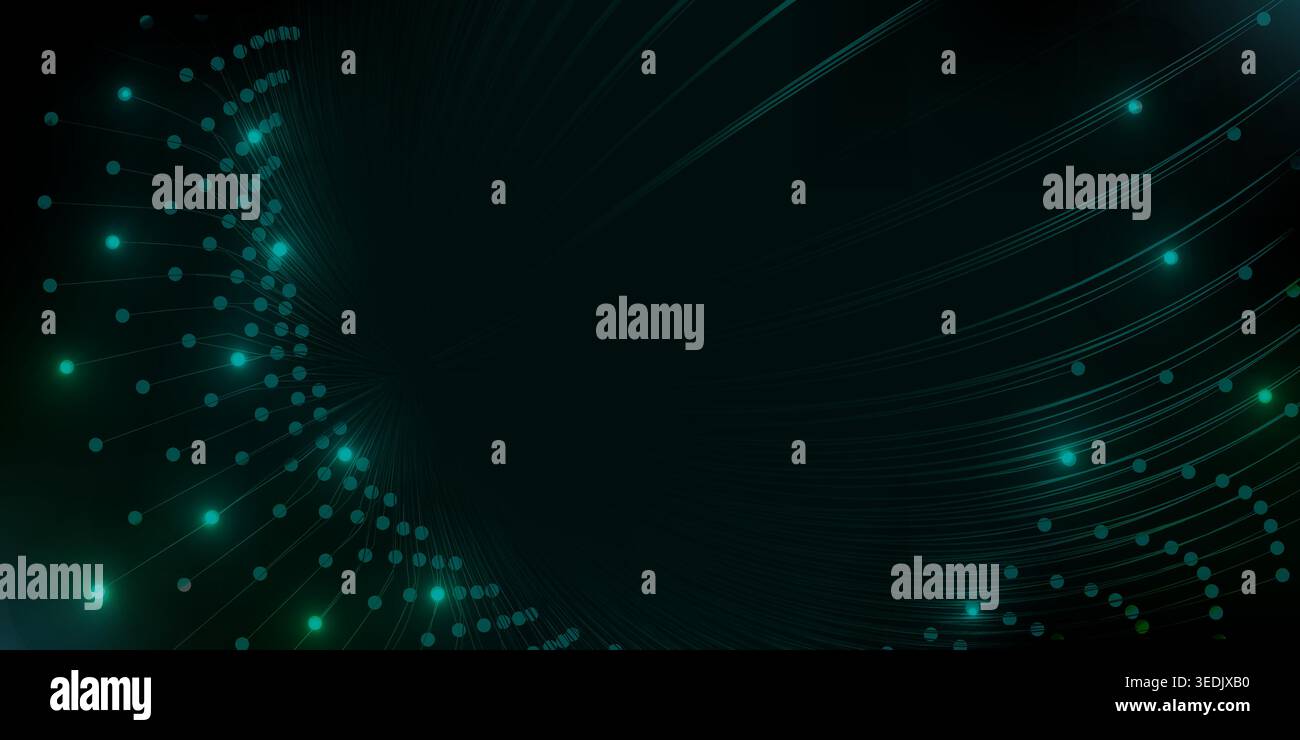 abstract green technology circuit lines design background Stock Vector